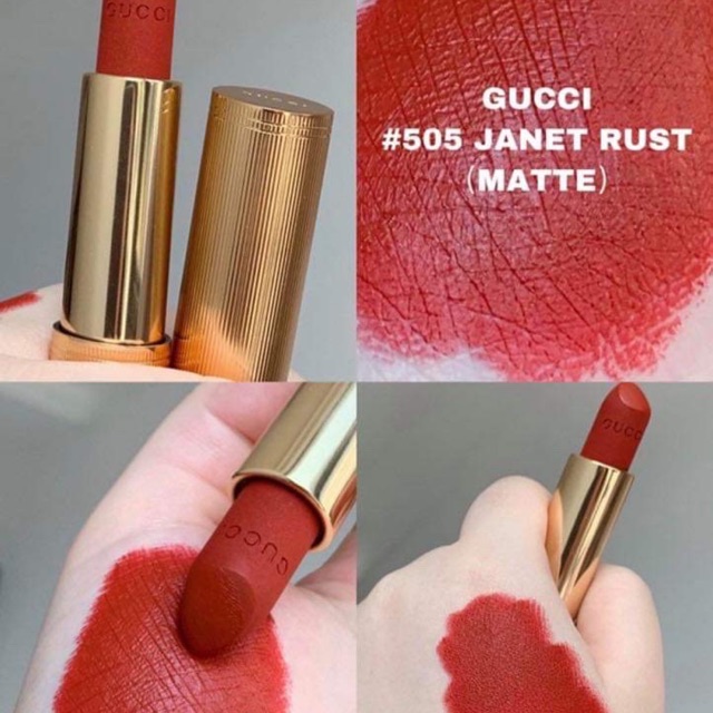 son gucci matte lipstick 505 janet rust 2