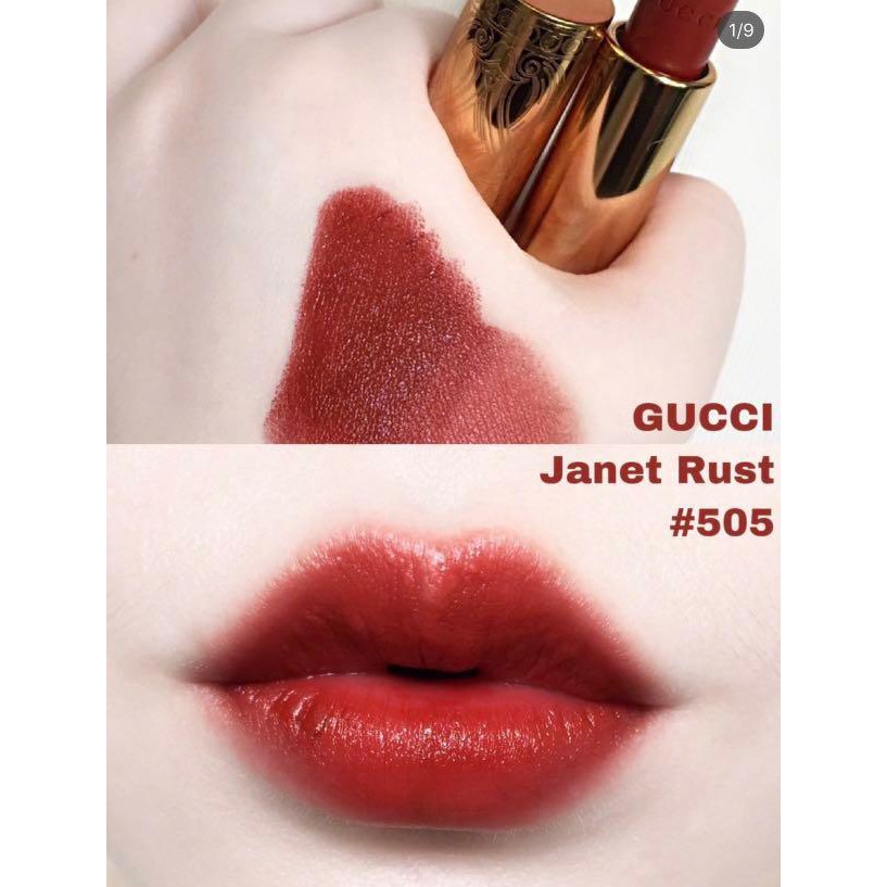 son gucci matte lipstick 505 janet rust 5