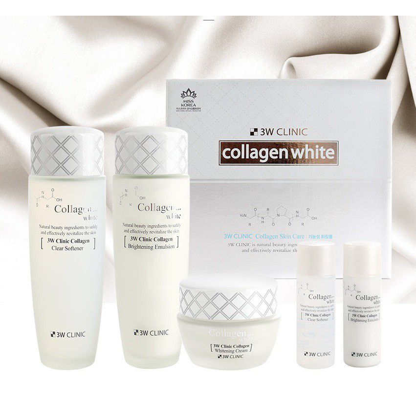 set 3w clinic collagen white skin care 4